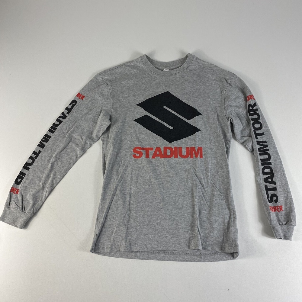 Team Justin Bieber Stadium World Tour 2017 Merch Long Sleeve T-Shirt Size XS‎